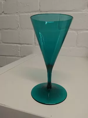 Buy Georgian/Victorian Peacock Blue Drinking Glass,funnel Bowl,pontil, C1820-40 • 12.99£