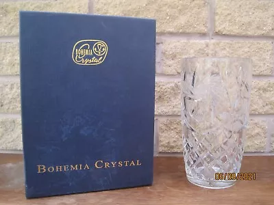Buy Vintage Retro Bohemia Cut Crystal Flower Vase • 12.70£