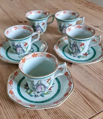 Buy Vintage Adams Calyx Ware The Piper Made In England Demitasse 5 Cups & 3 Saucers • 19.99£