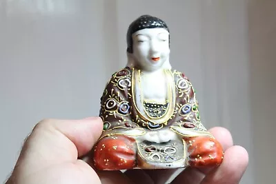 Buy Well Made Early 20thC Japanese Satsuma Buddha Figurine C1930-1950 • 25£