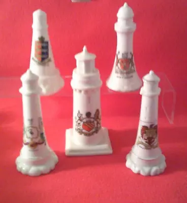 Buy Crested China Lighthouses Gt Yarmouth , Nottingham , Liverpool , Manchester • 8.99£