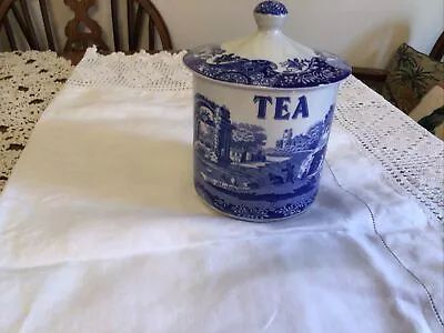 Buy Spode Blue Italian Tea Canister • 35£