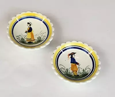 Buy Henriot Quimper Pottery France Vintage Small Snack Dish / Trinket Dish 578 • 15£