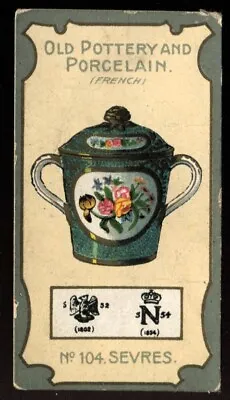 Buy Tobacco Card, RJ Lea, OLD ENGLISH POTTERY & PORCELAIN, 1912, 3rd, Sevres, #104 • 2.50£
