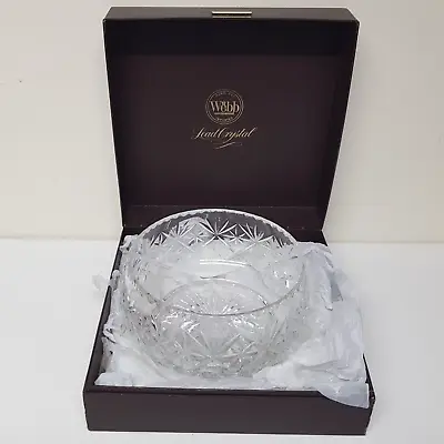 Buy Vintage Webb Continental Lead Crystal Ornamental Bowl Boxed 8  Diameter • 15.95£