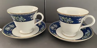 Buy 2 Wedgwood Blue Siam Tea Cups And Saucers • 25£