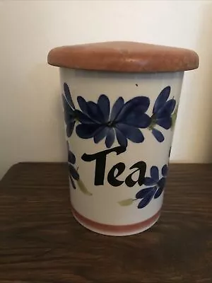 Buy Toni Raymond Pottery Tea Jar - Blue Floral Pattern  • 9.99£