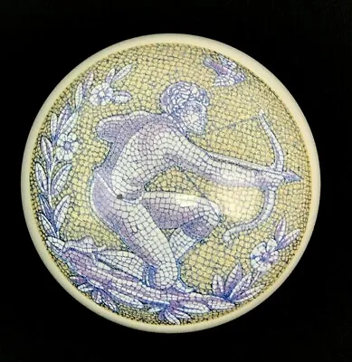 Buy Mosaic Art Glass Paperweight, Archer Ranger, Robin Hood; Blue Yellow White  • 28.38£