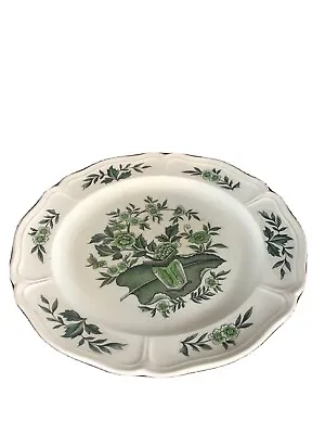 Buy GREEN LEAF WEDGEWOOD BARLASTON Queens Shape Decorative Vintage Plate • 7.50£