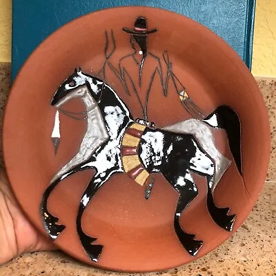 Buy Glen LaFontaine Art Pottery Plate Horse Signed Native American Chippewa/Cree • 137.57£