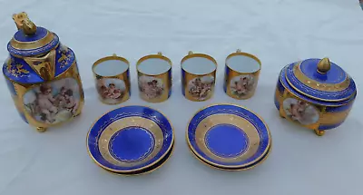 Buy Antique Royal Vienna Imperial Demi Tasse Miniature Tea Set 5  CoffeePot Alt Wein • 1,833.75£