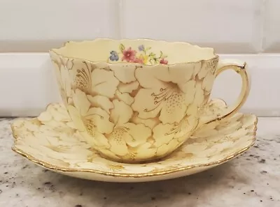 Buy VTG Paragon Tea Cup, Saucer, Scalloped Rims; All-over Orchid Pattern Rare Mint • 66.40£