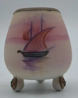 Buy Vintage NIPPON Hand Painted Noritake Morimura Small Vase With Sailboat Pink • 31.84£