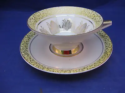 Buy Vintage Schlottenhof Tea Cup And Saucer - Bavaria - Angular Handle • 27.81£