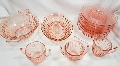 Buy Pink - Depression Glass - Lot# 5 - 13pc • 27.40£