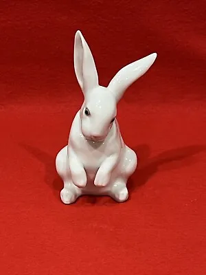 Buy Lladro Rabbit Figure - White Sitting Rabbit - 5907 - 1992 Bunny Ornament - Mint • 37.99£