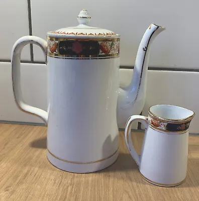 Buy Antique Edwardian Royal Stafford China Imari Pattern Coffee Pot & Creamer • 8.99£