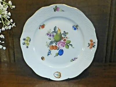 Buy EXCELLENT Antique HEREND  FRUIT & FLOWERS  Hand Painted SALAD/DESSERT PLATE 20.5 • 69.95£