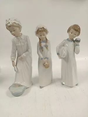 Buy Lladro Figurine Bundle Porcelain X3 Nightgown Bonnet Children Unboxed • 9.99£