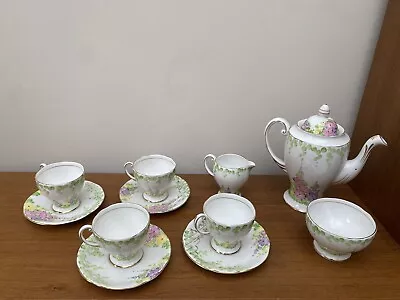 Buy Art Deco Era, Beautiful Elegant Tea Set Handpainted.circa 1920's, Bone China. • 45£