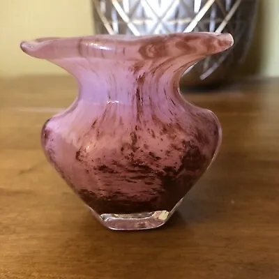 Buy Alum Bay Glass ,isle Of Wight- Small Pink Swirl Vase ,ht 3” • 15£
