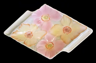 Buy Vintage Art Deco 1930 Beswick Ware Pastel Flowers Diamond Dish Shape 659 England • 17.74£