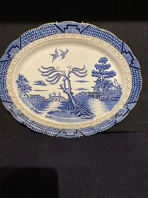 Buy Wilton Ware Blue And White Platter /Plate /  ‘ Ye Old Chinese Willow’ Pattern • 20£