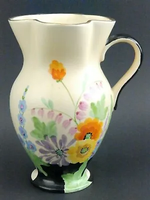 Buy Hancock's Ivory Ware England Hand Painted Flowers Pitcher Vase • 42.68£
