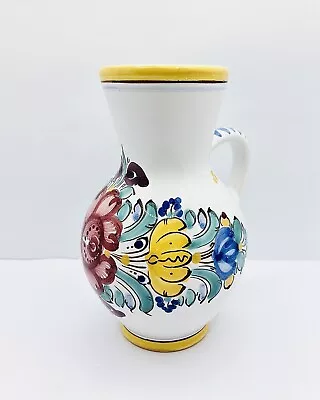 Buy Halakova And Nagy Keramika Czech Hand Painted Jug Vase Floral Decor Pottery Mark • 10£