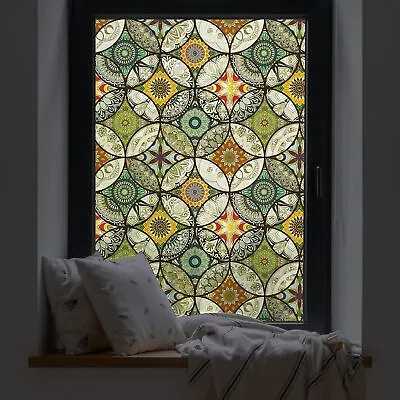 Buy Window Film Vinyl Non Adhesive Privacy Film Stained Glass Window Film • 9.99£