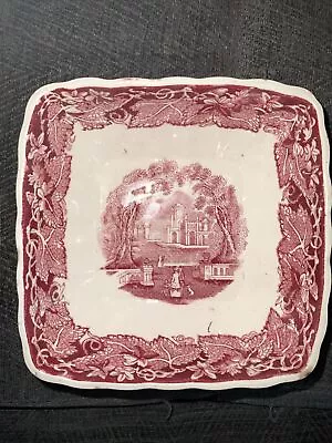 Buy Masons Vista Pink Square Bowl Antique • 4.99£