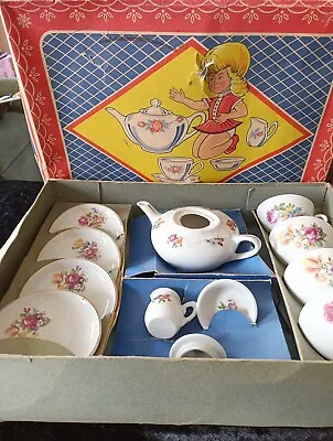 Buy Childs/Toy China Tea Set Vintage Floral Pattern , Imagine Cream Tea For 4. • 9.93£