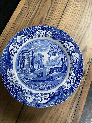 Buy 8 X Italian Blue Spode Dinner Plates (26cm) • 60£