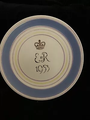 Buy Vintage Poole Pottery 1953 Queen Coronation Commemorative Plate • 29.99£