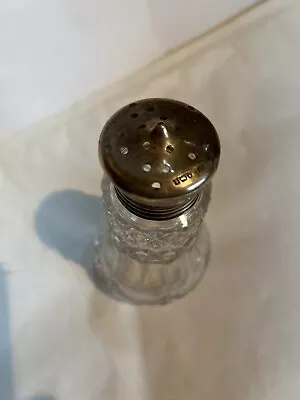 Buy Antique Silver Top Cut Glass Sugar Shaker Birmingham 1910 • 10£