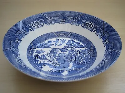 Buy Vintage Wood & Sons Woods Ware Blue Willow Pattern 8.25 Inch Open Serving Bowl • 7£