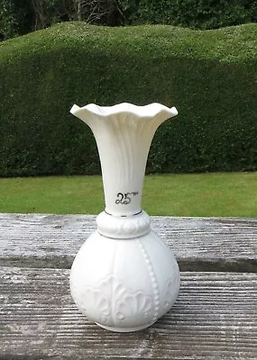 Buy Belleek Rossmore Vase - 25 Anniversary - 9  23.2cm Tall. • 14.99£