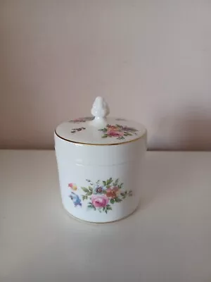 Buy Minton Marlow White Floral Bone China Lidded Jar Pot Collectable • 6.99£