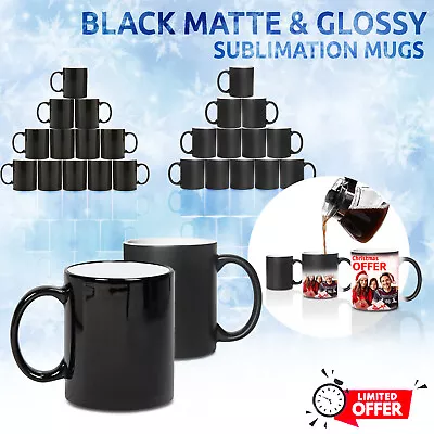 Buy Sublimation Mug Matte Glossy Heat Colour Changing 11oz Magic Mugs Heat Press Cup • 25.85£