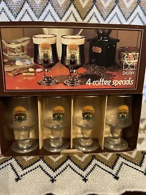 Buy 4 Vintage Irish Coffee Glasses, Boxed, Recipes On Box, 1970's • 20£