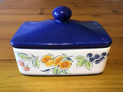 Buy Rare HORNSEA Pottery Clementine Patterned Lidded Butter Dish • 11.99£