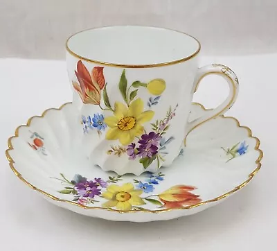 Buy C1900 Bavarian Floral Cup And Saucer • 45£