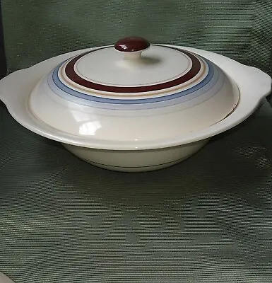 Buy Gray’s Pottery Hand Painted  Banded Art Deco Tureen With Lid. • 17.99£