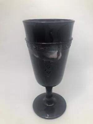 Buy English (C) Purple Slag Chalice / Large Goblet Wine Glass Davidson Or Sowerby • 28.44£