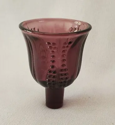 Buy Dell City Glass Tulip Amethyst Decanter Stopper Cup Shot Glass Jigger 1940s • 17.04£
