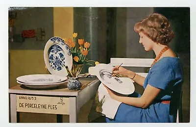 Buy Vintage Postcard Royal Delft Artist Painting Plate - Royal Delft Ware Factory  • 9.46£