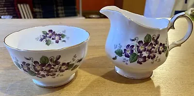 Buy Duchess England Bone China Violetta Sugar Bowl And Creamer Gold Trim. BEAUTIFUL • 8.95£