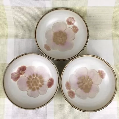 Buy 3 Denby ::GYPSY:: Coupe Cereal Bowls 6.5” Vintage 1970s Pink Langley England B • 53.08£