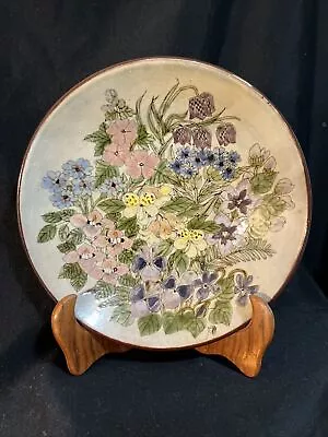 Buy Vintage CHELSEA POTTERY Art Floral Bowl Plate ENGLAND Signed JEM Joyce Morgan • 46.99£