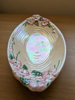 Buy VINTAGE Iridescent Perlescent Lustre Bowl Dish Plate Maling England BLOSSOM Pink • 14.99£